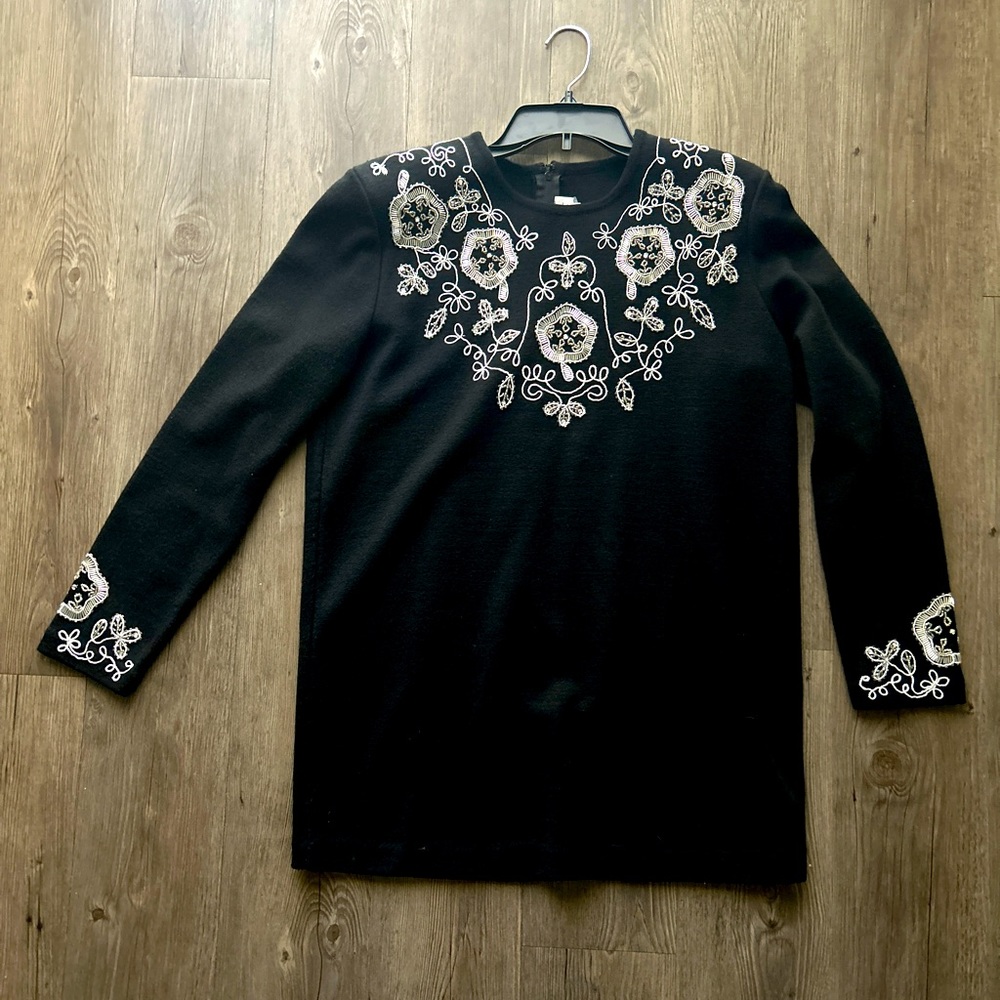 Wool beaded embroidered tunic by Outlander from Hong Kong